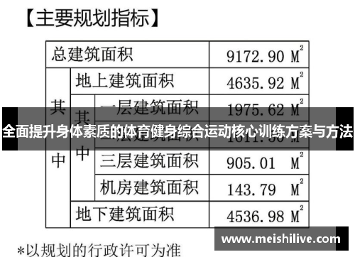 全面提升身体素质的体育健身综合运动核心训练方案与方法